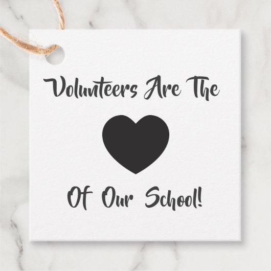 Vrijwilliger Dank u Label, Vrijwilliger Gift Label (Voorkant)