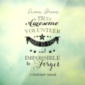 Vrijwilliger Dank u Raamsticker (Vel 3)