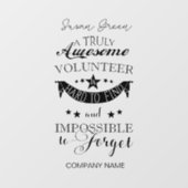 Vrijwilliger Dank u Raamsticker (Vel)