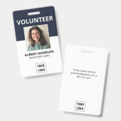 Vrijwilliger Eenvoudige Foto ID Badge (Voor- en achterkant)