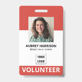 Vrijwilliger Eenvoudige Foto ID Badge