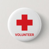 Vrijwilliger & EHBO, Kruis, Ambulance, Dokter Ronde Button 5,7 Cm (Voorkant)