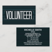 Vrijwilliger Elegant Stripe Visitekaartje (Voorkant / Achterkant)