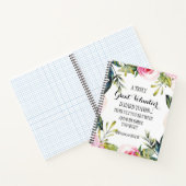 Vrijwilliger Hartelijk dank Aangepaste logo naam t Notitieboek (Binnen)