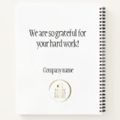 Vrijwilliger Hartelijk dank Aangepaste logo naam t Notitieboek (Achterkant)