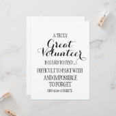 Vrijwilliger Hartelijk dank, Vrijwilligerswaarderi Kaart (Voorkant / Achterkant in situ)