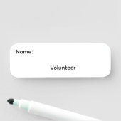 Vrijwilliger Herbruikbare Dry Erase Naamlabel Spel Naamplaatje (In situ)