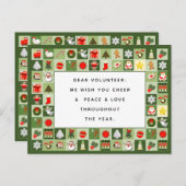 Vrijwilliger kerst vakantie Kaart (Voorkant / Achterkant)