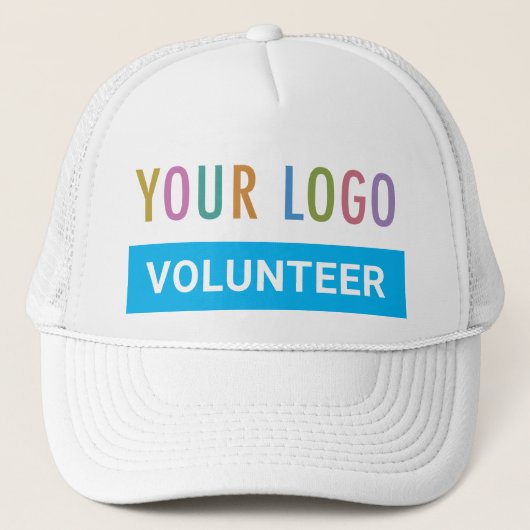 Vrijwilliger Mesh Trucker Hoed Custom Logo Wit Trucker Pet (Voorkant)