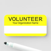 Vrijwilliger Naam Tag Herbruikbare Droog Wis Badge (In situ)