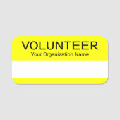 Vrijwilliger Naam Tag Herbruikbare Droog Wis Badge (Voorkant)