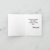 Vrijwilliger of personeel non-profit bedankkaart kaart (Binnen)