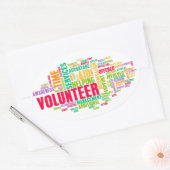 vrijwilliger ovale sticker (Envelop)