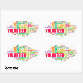 vrijwilliger ovale sticker (Vel)