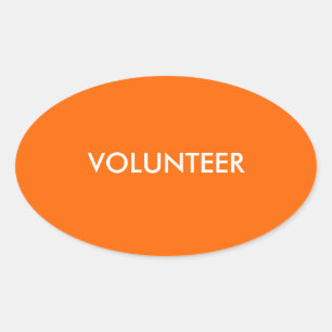 VRIJWILLIGER OVALE STICKER