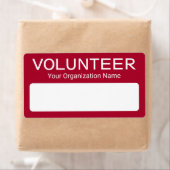 Vrijwilliger Papier Naam Sticker Rode Naam Badge (Insitu)