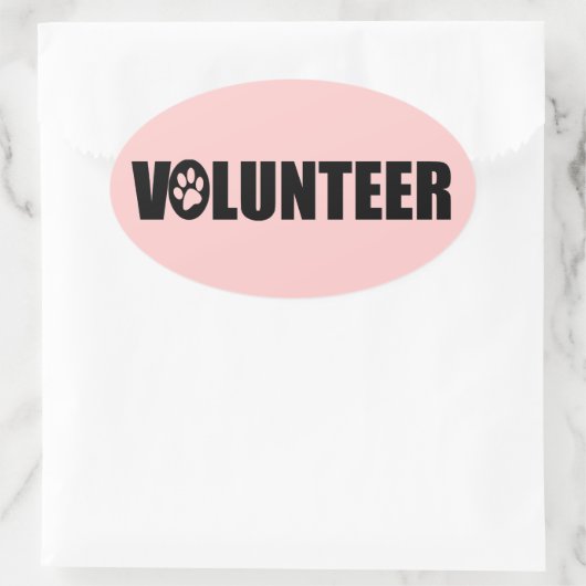 Vrijwilliger (pawprint) Stickers (Tas)