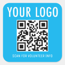 Vrijwilliger QR-code Stickers Aangepast Logo Hemel