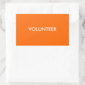 VRIJWILLIGER RECHTHOEKIGE STICKER (Tas)