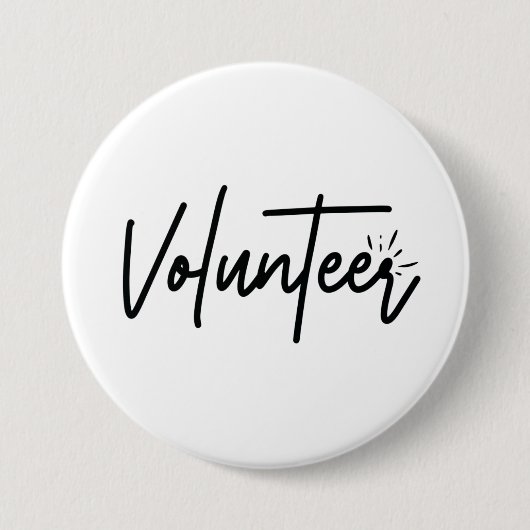 vrijwilliger ronde button 7,6 cm (Voorkant)