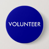 VRIJWILLIGER RONDE BUTTON 7,6 CM (Voorkant)