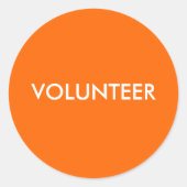 VRIJWILLIGER RONDE STICKER (Voorkant)