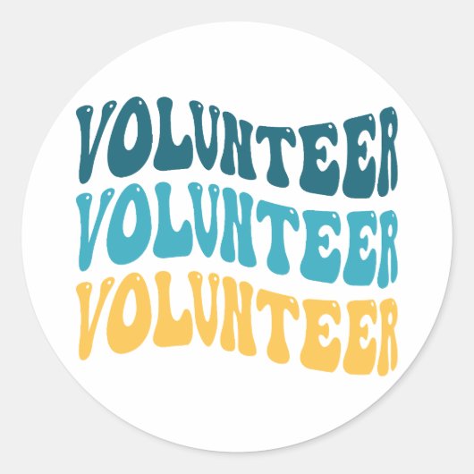vrijwilliger ronde sticker (Voorkant)