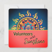 Vrijwilliger Sunshine Flat Card (Voorkant)