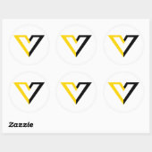 Vrijwilliger V Ronde Sticker (Vel)