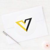 Vrijwilliger V Ronde Sticker (Envelop)