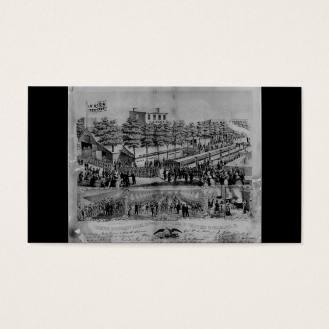 Vrijwilliger Verfrissingssalon circa 1861 Visitekaartje (Voorkant)