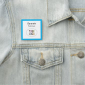 Vrijwilliger vierkante badge met Logo-pin of magne (In situ)