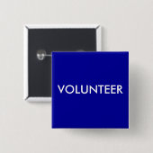 VRIJWILLIGER VIERKANTE BUTTON 5,1 CM (Voorkant /achterkant)