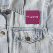 VRIJWILLIGER VIERKANTE BUTTON 5,1 CM (In situ)
