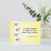 Vrijwilliger Waardering Hondengezicht en Sunbeam Q Briefkaart (Staand voorkant)