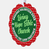 Vrijwilliger Waardering Papier Ornament - Kerst (Links)