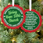 Vrijwilliger Waardering Papier Ornament - Kerst