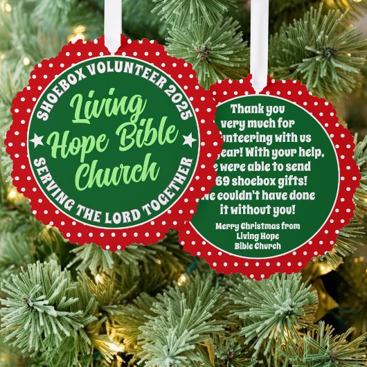 Vrijwilliger Waardering Papier Ornament - Kerst