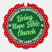 Vrijwilliger Waardering Papier Ornament - Kerst Kaart (Voorkant)