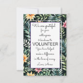 Vrijwilliger Waardering Week Bladpatroonkaart Kaart (Voorkant)