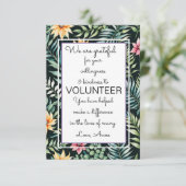 Vrijwilliger Waardering Week Bladpatroonkaart Kaart (Staand voorkant)