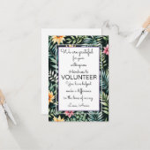 Vrijwilliger Waardering Week Bladpatroonkaart Kaart (Voorkant / Achterkant in situ)