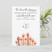 Vrijwilliger Waardering Week Cadeau Kaart Houder (Staand voorkant)