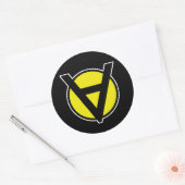 Vrijwilliger Zwart en Geel Sticker Volledige vulli (Envelop)