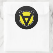 Vrijwilliger Zwart en Geel Sticker Volledige vulli (Tas)