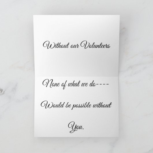Vrijwilligers Bedankkaart (Binnen)