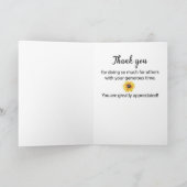 Vrijwilligers Bedankt Zonnebloem op zwarte witte s Kaart (Binnen)