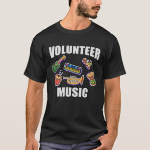 Vrijwilligers Dag Muziek Vrijwilligerswerk Beste v T-shirt
