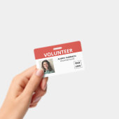 Vrijwilligers Eenvoudige Foto ID Badge (Handheld)