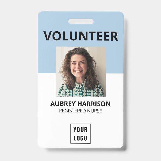 Vrijwilligers Eenvoudige Foto ID Badge (Voorzijde)